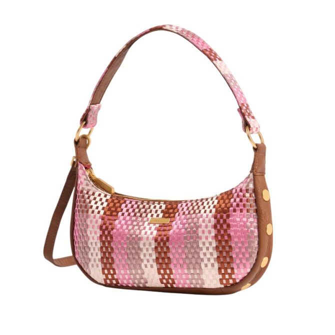 Hammitt Becker Small Shoulder Bag, Ribbon Weave and Brushed Gold Hardware