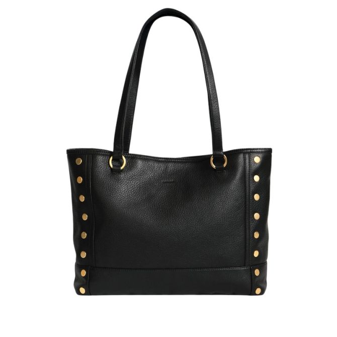 Hammitt Andersen Revival Tote Bag, Black and Brushed Gold Hardware