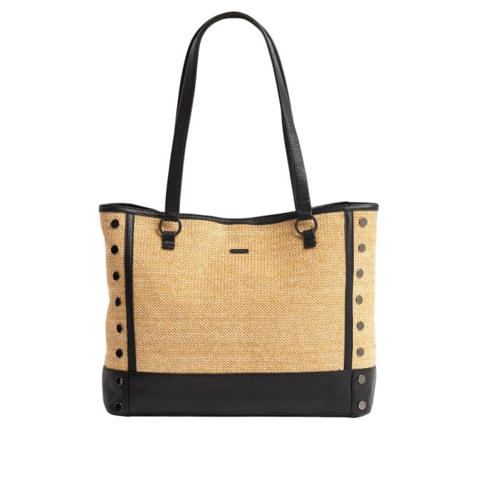 Hammitt Andersen Revival Shoulder Bag, Chaparral Raffia and Gunmetal Hardware