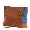 Hammitt Andersen Revival Top Handle Bag, Mosaic Denim and Brushed Gold Hardware