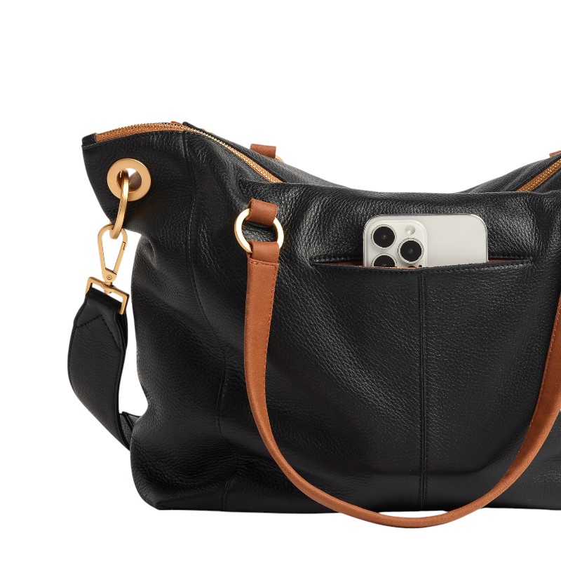 Hammitt Daniel Large Crossbody, North End and Brushed Gold Hardware