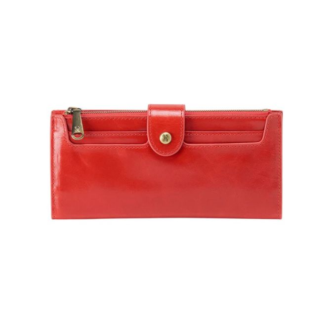HOBO Dunn Continental Wallet, Grenadine