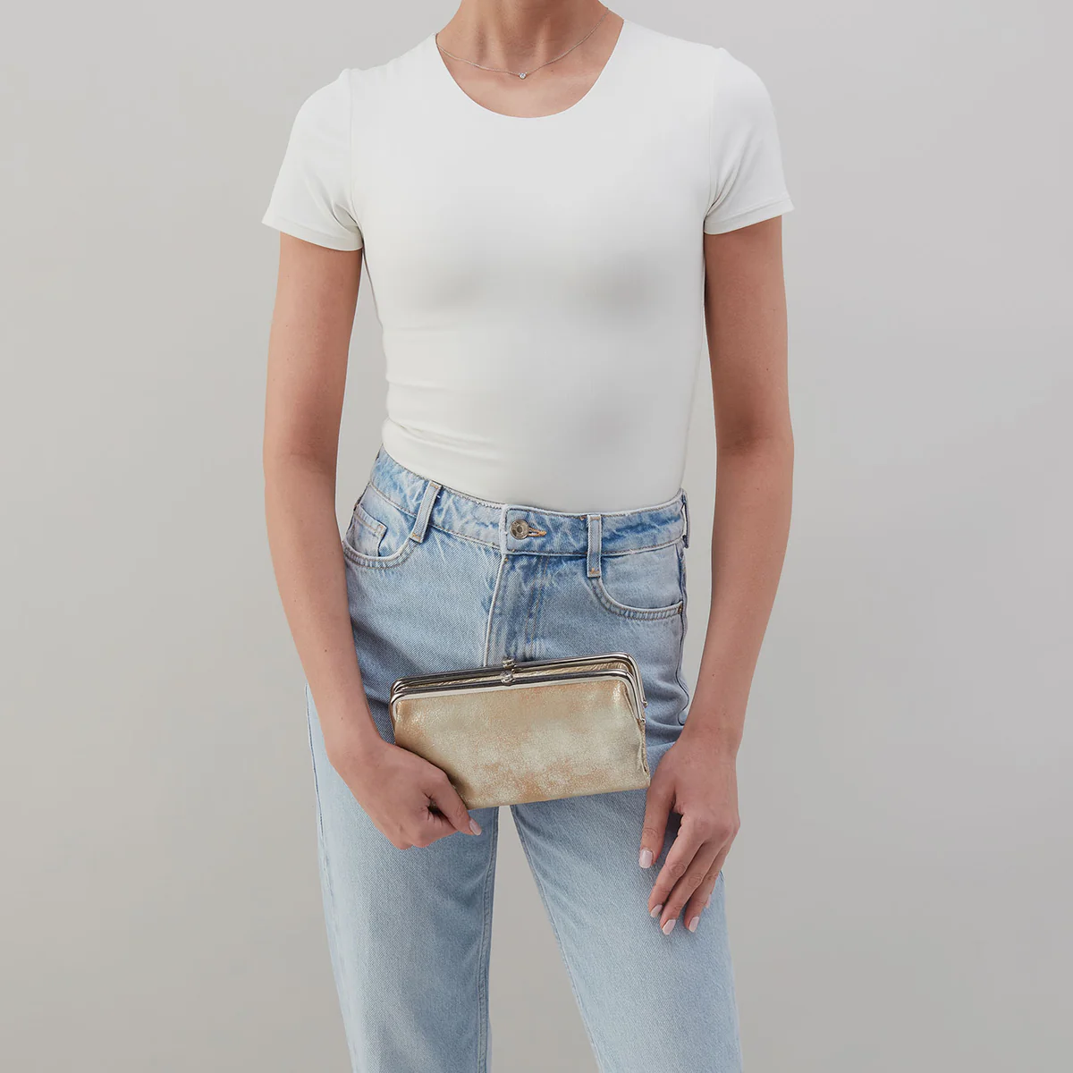 HOBO Lauren Clutch Wallet, Saddle Stardust