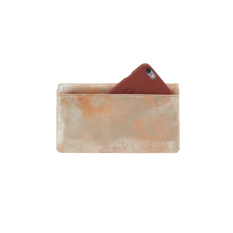 HOBO Lumen Continental Wallet, Saddle Stardust