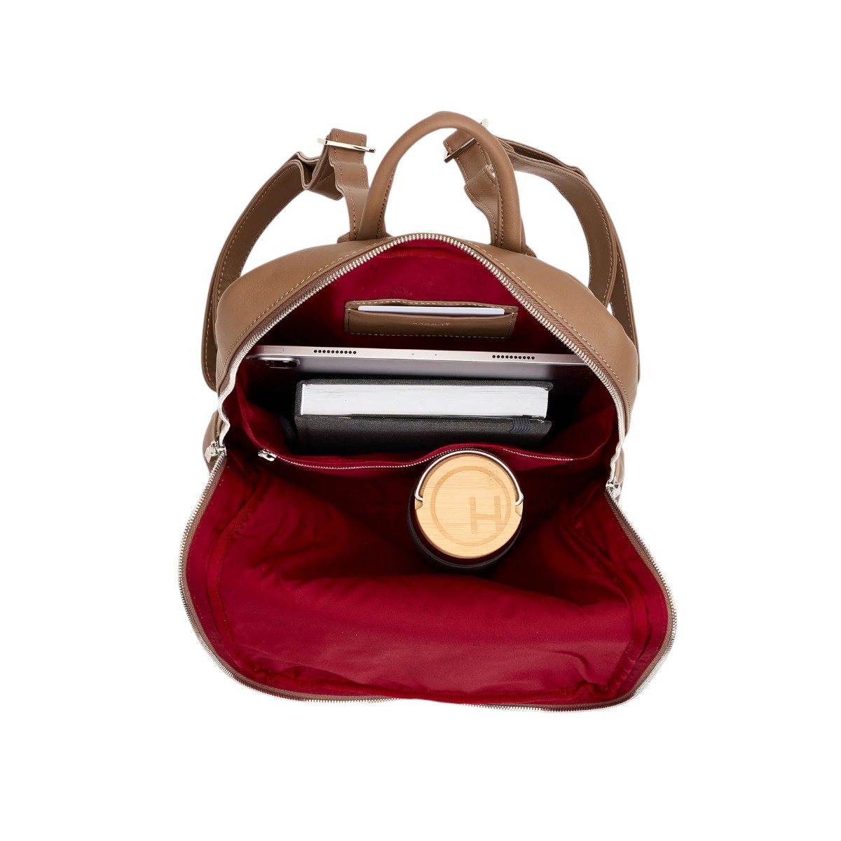 Hammitt Hunter Large Backpack, Dune and Silver Hardware