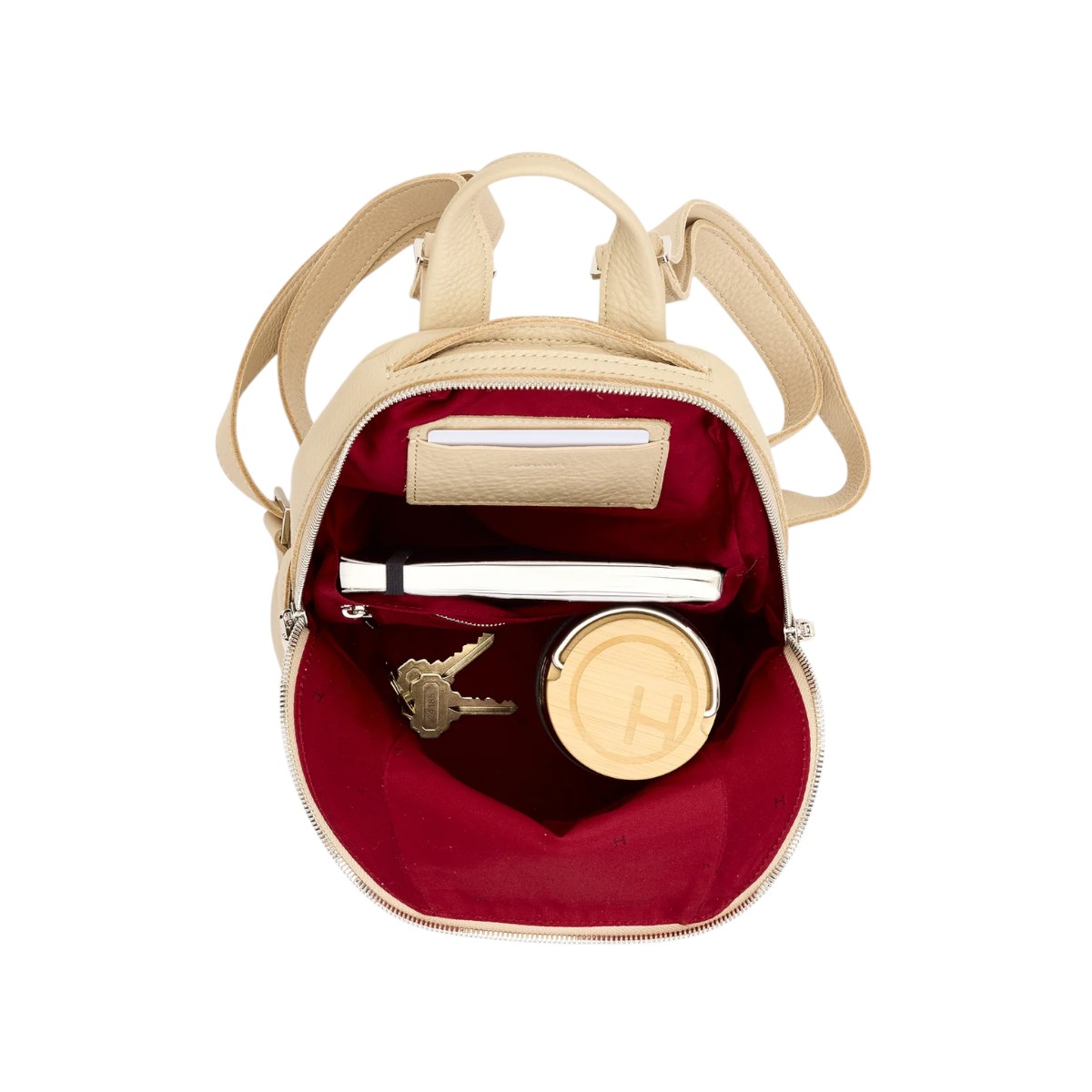 Hammitt Hunter Medium Backpack, Limestone and Silver Hardware