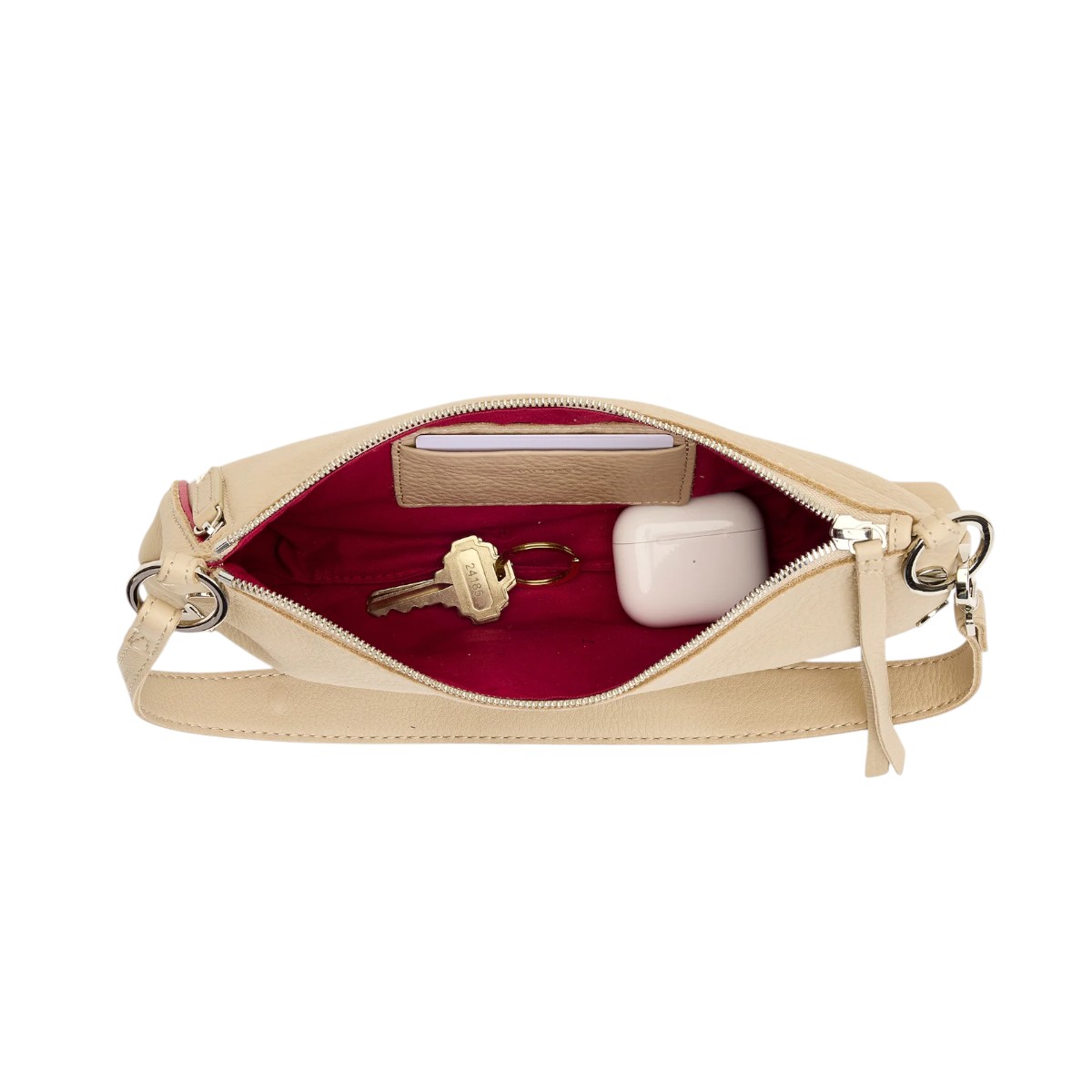 Hammitt Kyle Small Shoulder Bag, Limestone and Silver Hardware