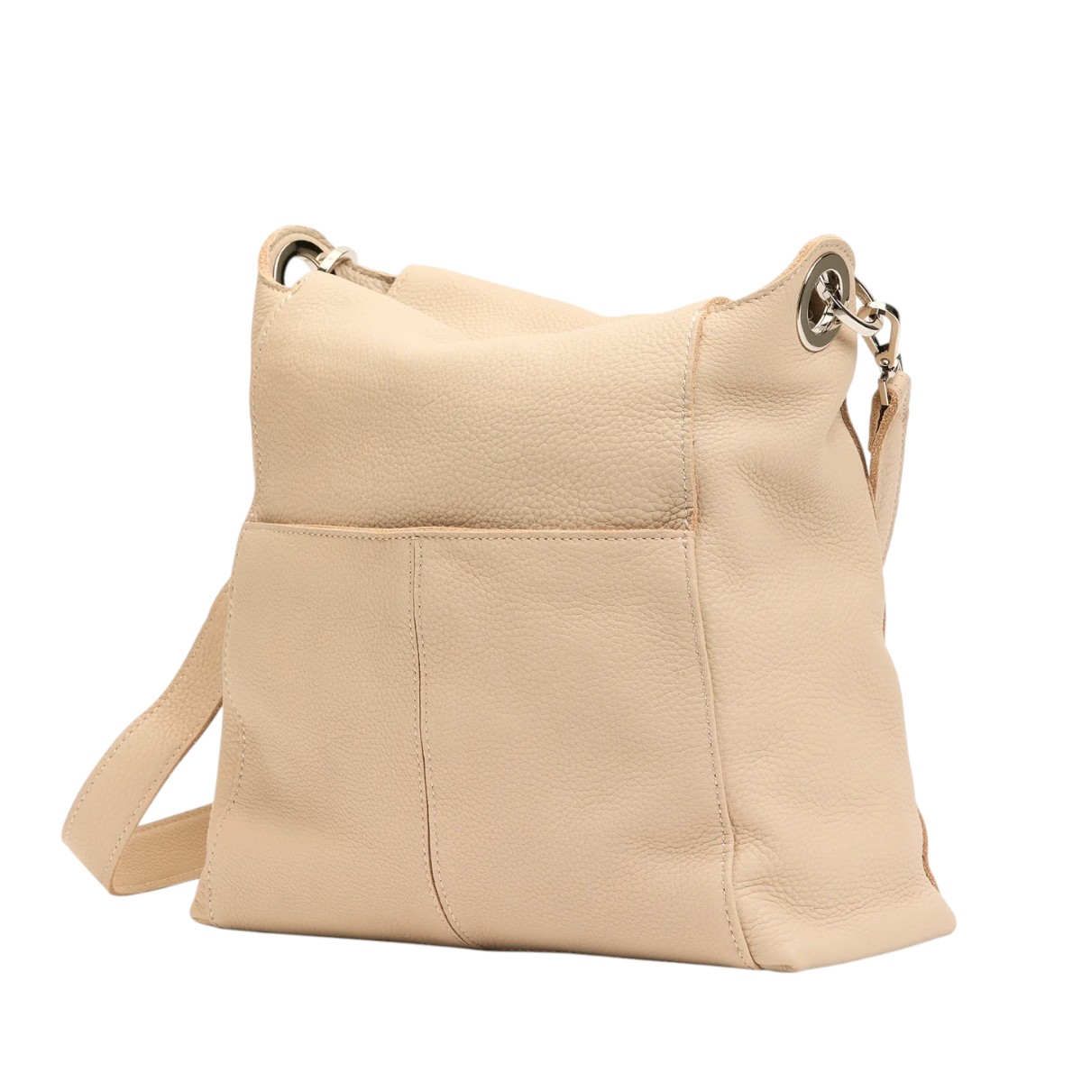 Hammitt Bryant Large Shoulder Bag, Limestone and Silver Hardware