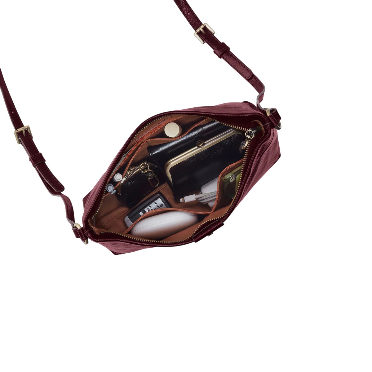 HOBO Romy Medium Crossbody Bag, Saddleberry