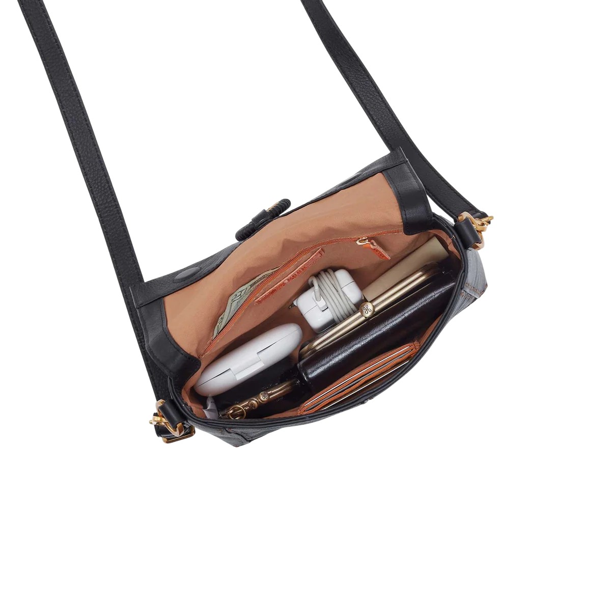 HOBO Austin Flap Crossbody, Black