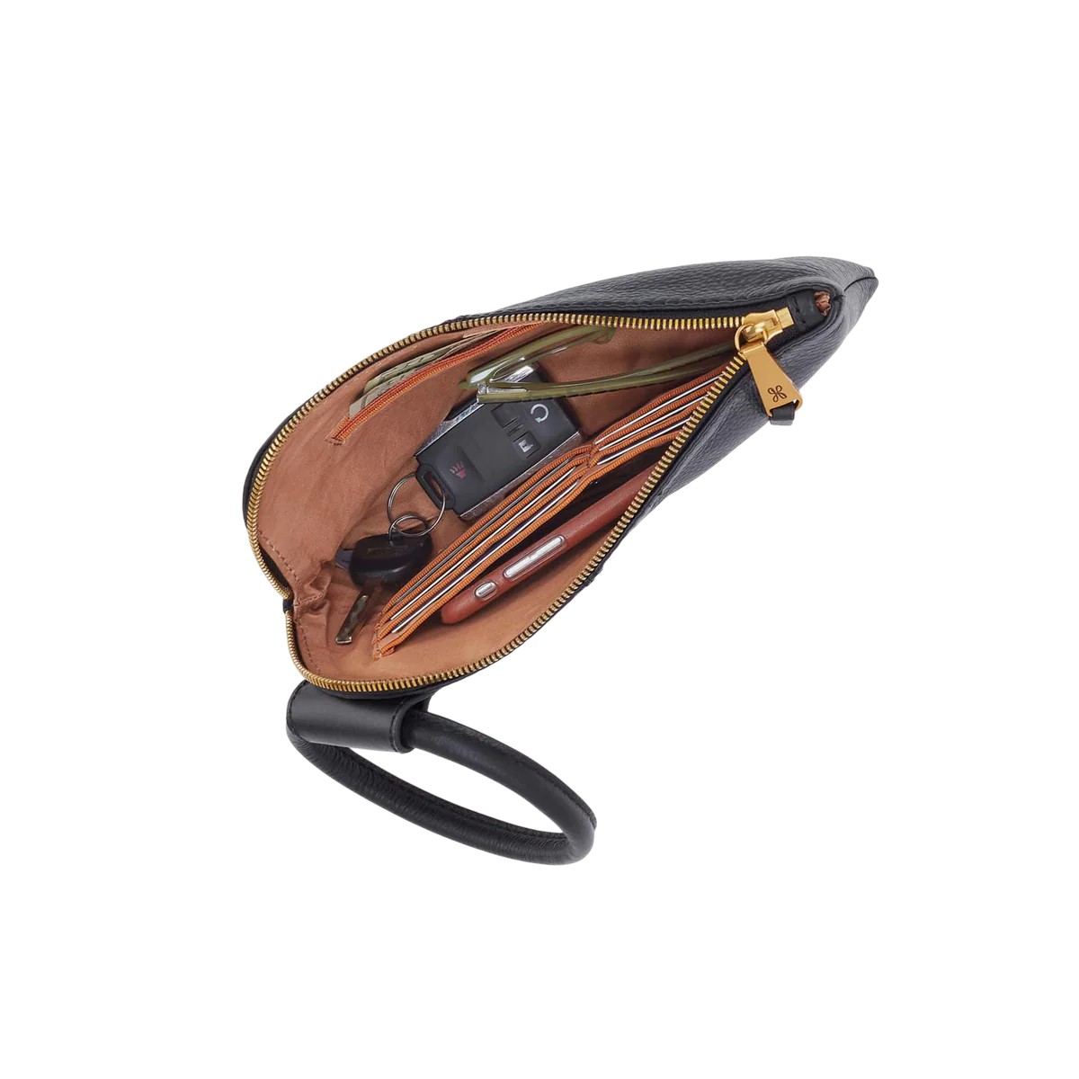 HOBO Sable Wristlet, Black With Studs