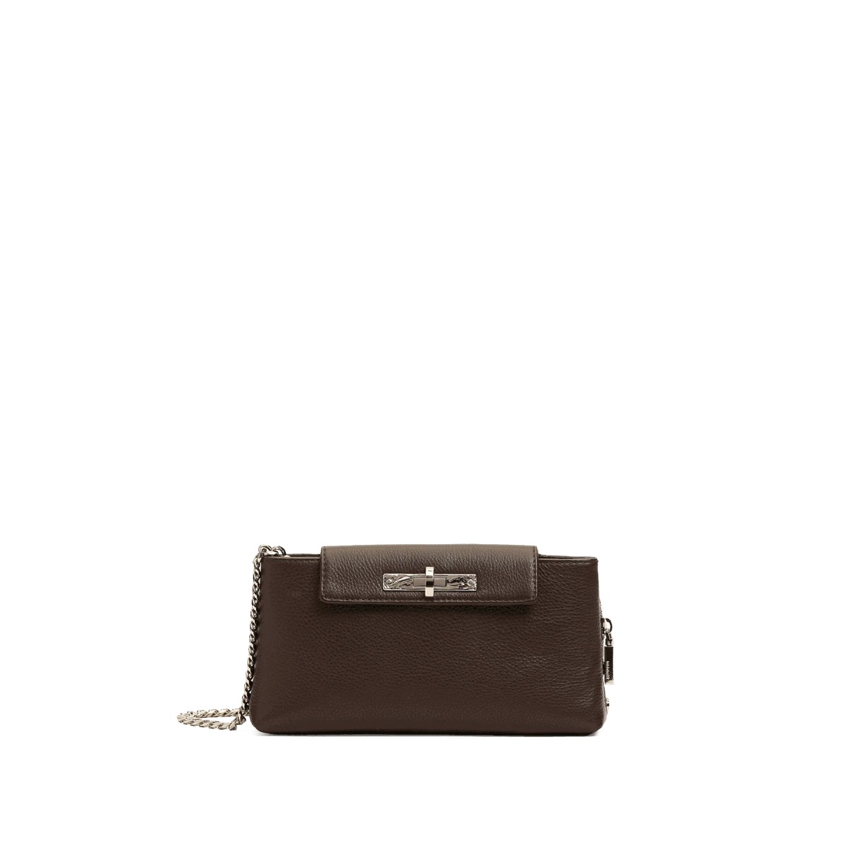 Hammitt Charlette Small Crossbody, Espresso Pebble and Silver Hardware