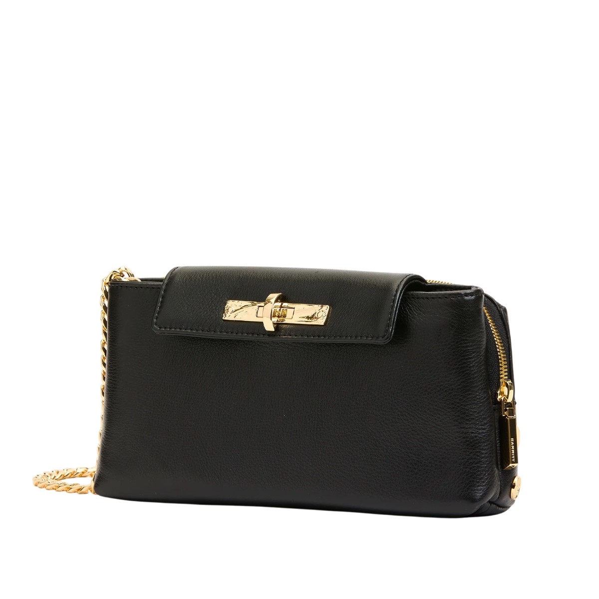Hammitt Charlotte Small Crossbody Clutch, Black and Yellow Gold Tone Hardware