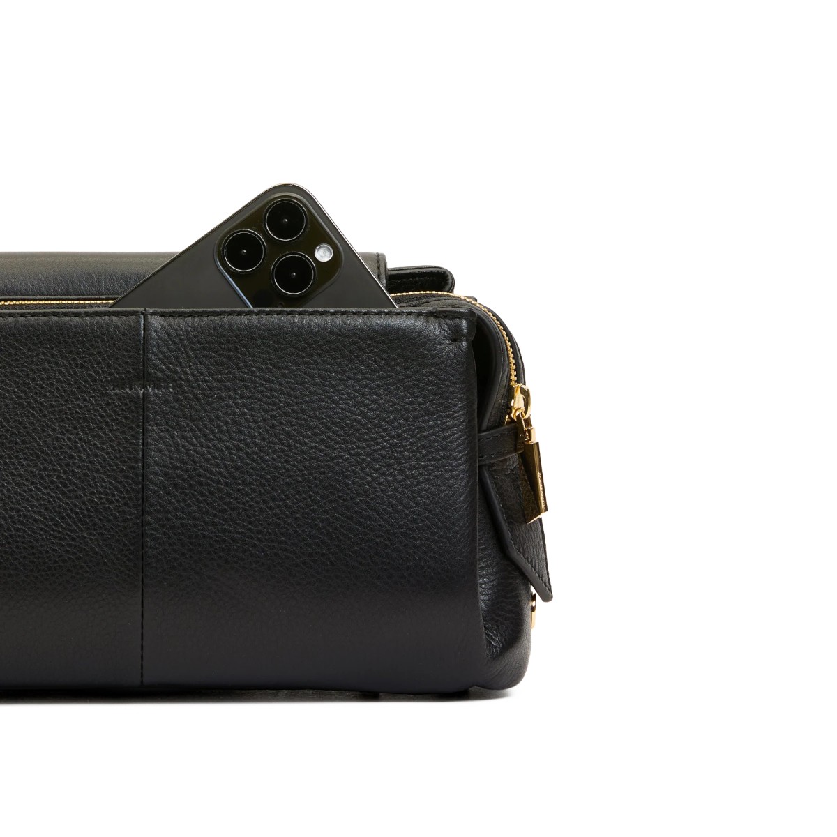 Hammitt Charlotte Medium Crossbody, Black and Hardware