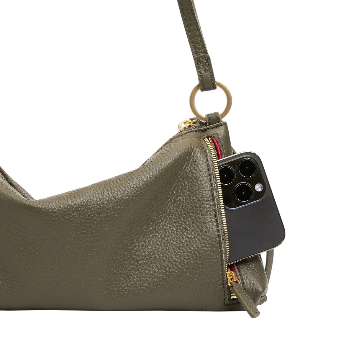 Hammitt Kyle Small Shoulder Bag, Olive and Brushed Yellow Gold Hardware