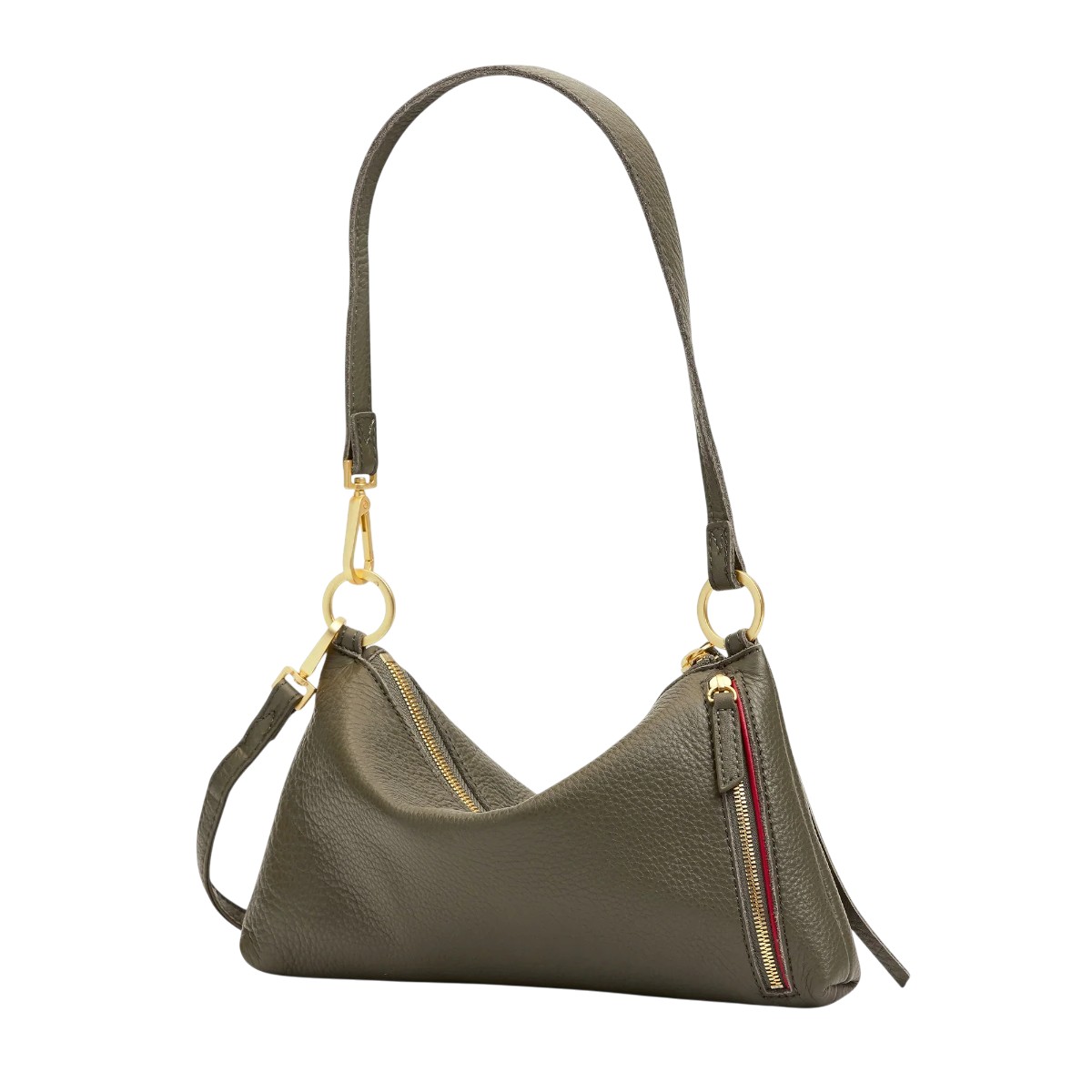Hammitt Kyle Small Shoulder Bag, Olive and Brushed Yellow Gold Hardware