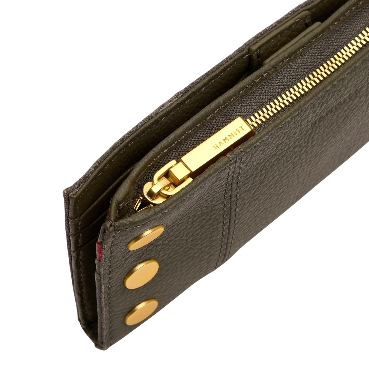 Hammitt 110 North Wallet, Olive and Brushed Yellow Gold Tone Hardware