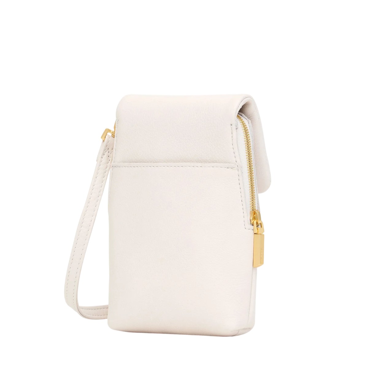 Hammitt VIP Mobile Crossbody, Calla Lily White and Brushed Yellow Gold Tone Hardware