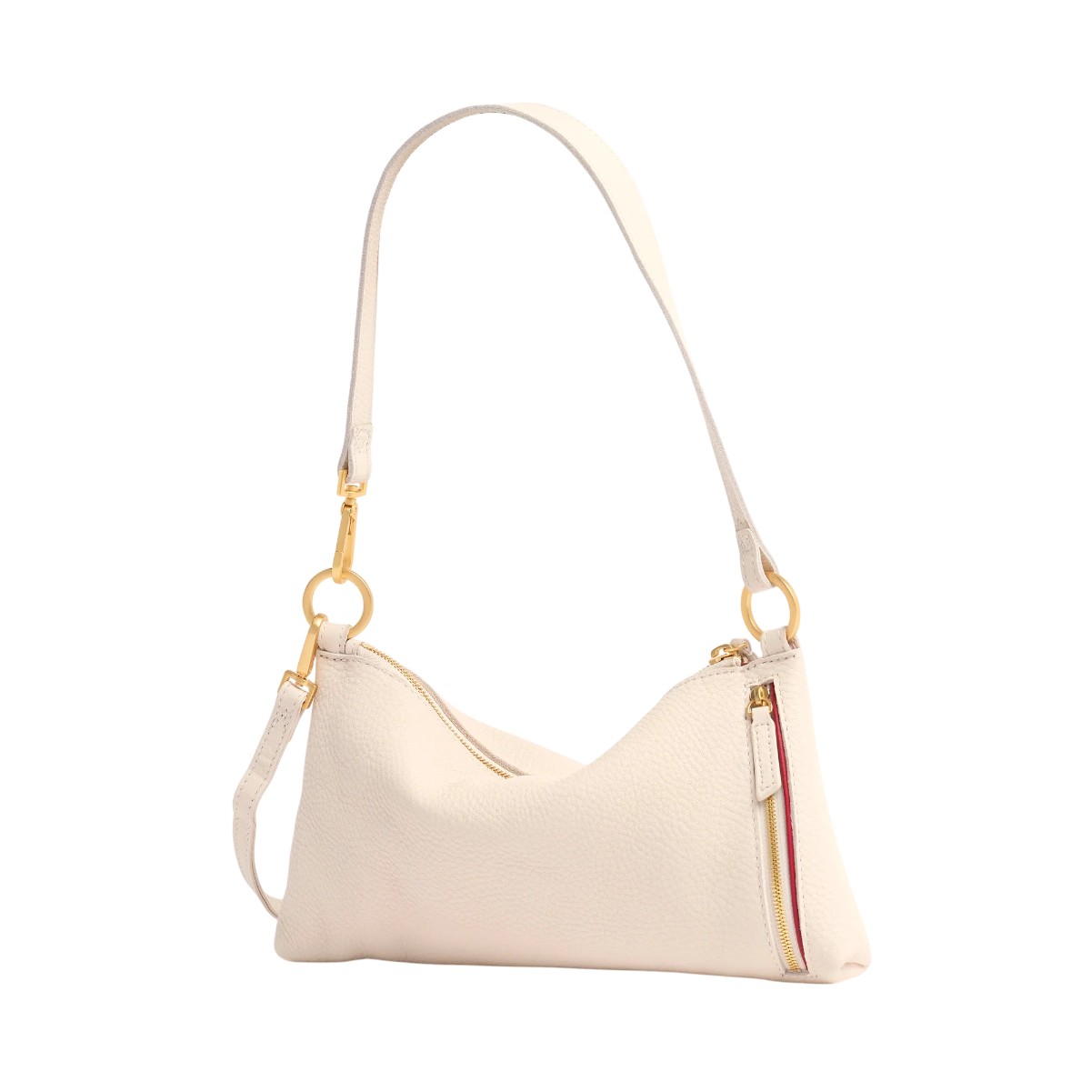 Hammitt Kyle Small Shoulder Bag, Calla Lily White and Brushed Yellow Gold Tone Hardware
