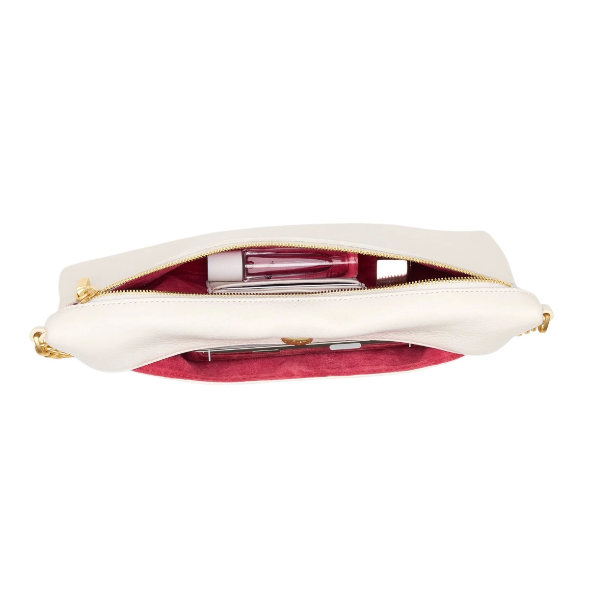 Hammitt Invitation Clutch, Calla Lily White and Brushed Yellow Gold Tone Hardware