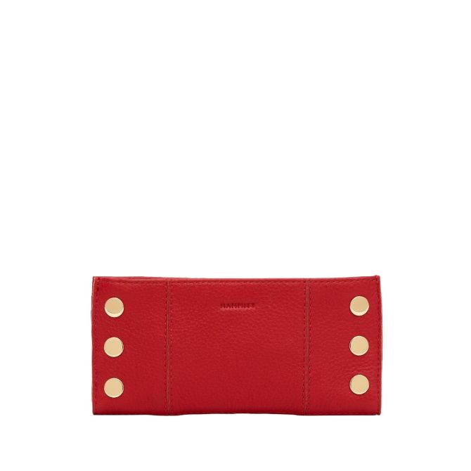 Hammitt 110 North Wallet, Chili Red and Yellow Gold Tone Hardware