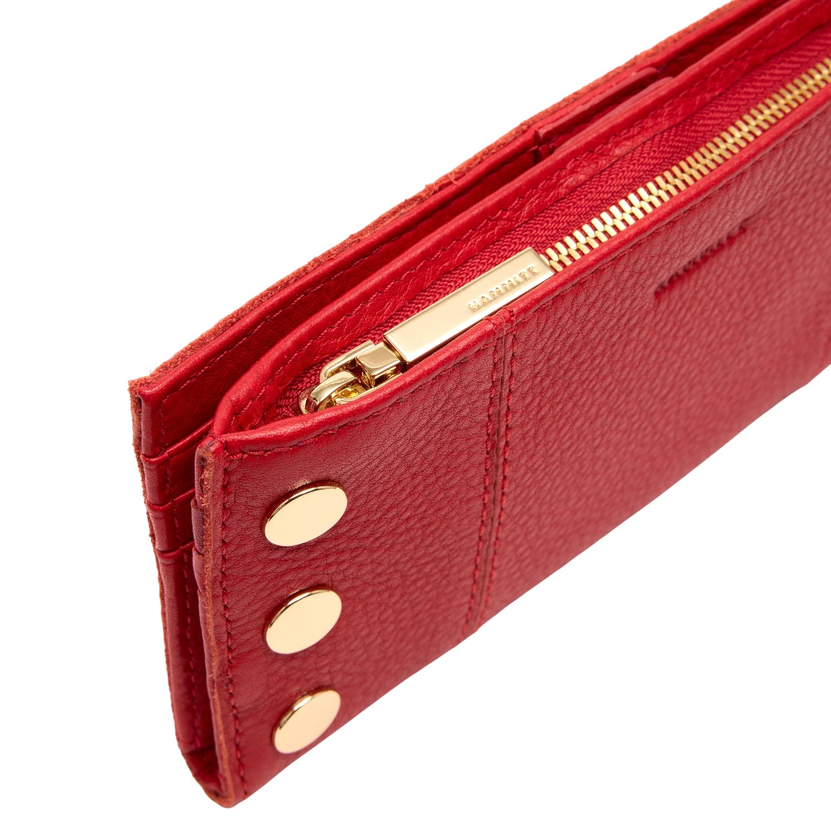 Hammitt 110 North Wallet, Chili Red and Yellow Gold Tone Hardware