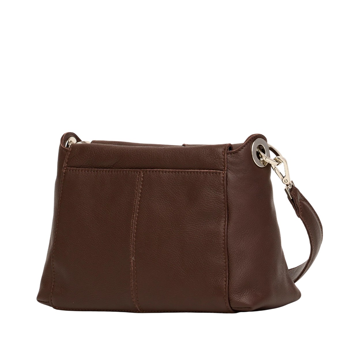 Hammitt Bryant Medium Shoulder Bag, Espresso Pebble Weave and Silver Hardware