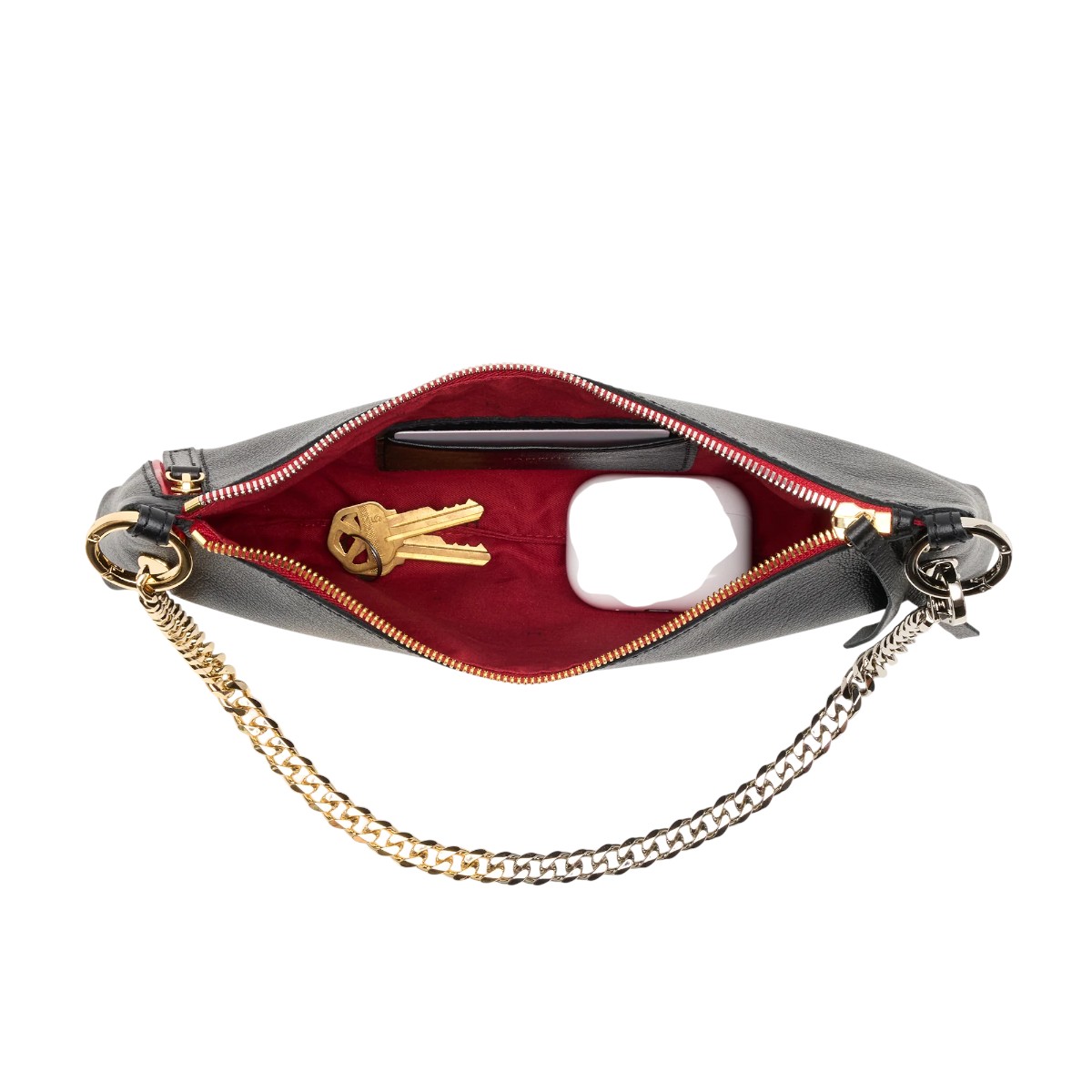 Hammitt Kyle Revival Small Shoulder Bag, Black Press and Yellow Gold Tone / Silver Hardware