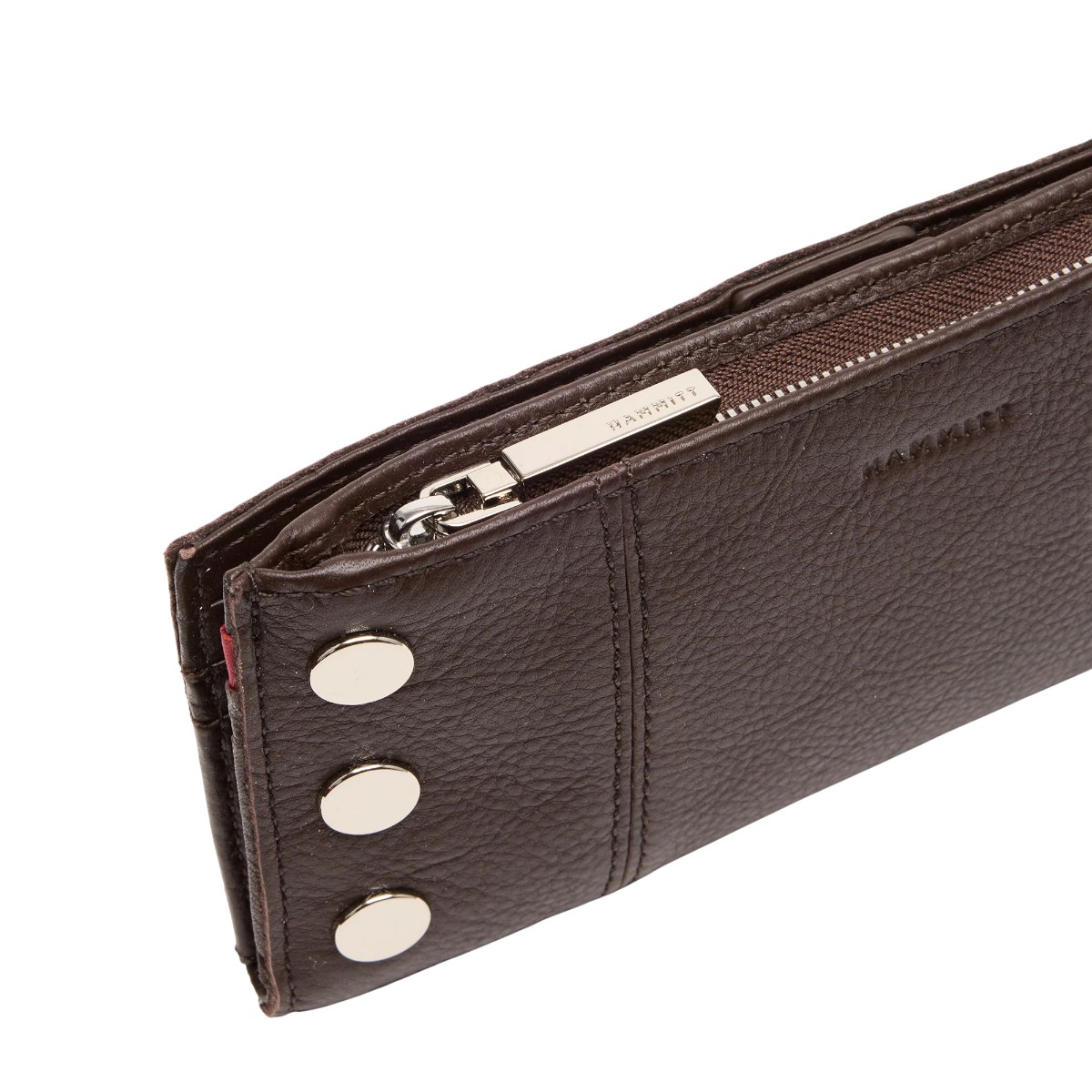 Hammitt 110 North Wallet, Espresso Pebble and Silver Hardware