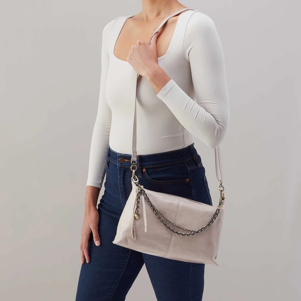 HOBO Avon Shoulder Bag, Aniline and Stone Gloss Leather