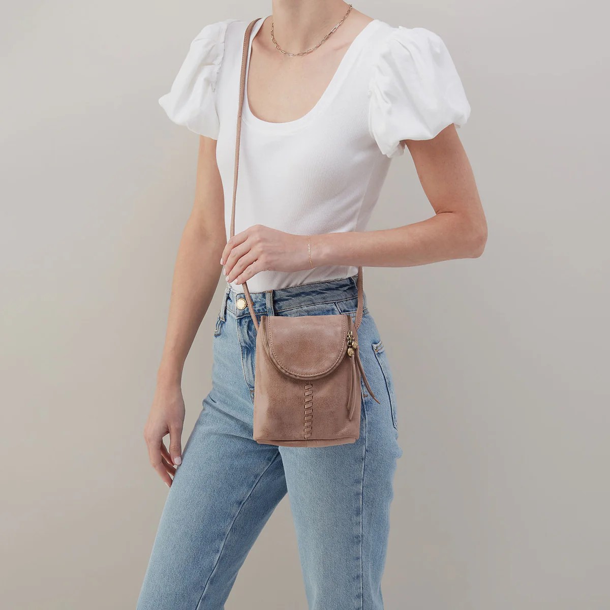 HOBO Fern Crossbody Bag, Hazel Buffed Leather