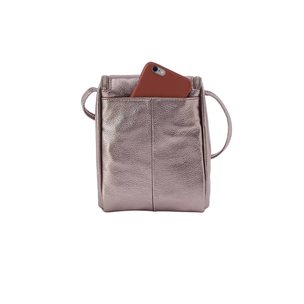 HOBO Fern Crossbody Bag, Pewter Spur Metallic Leather