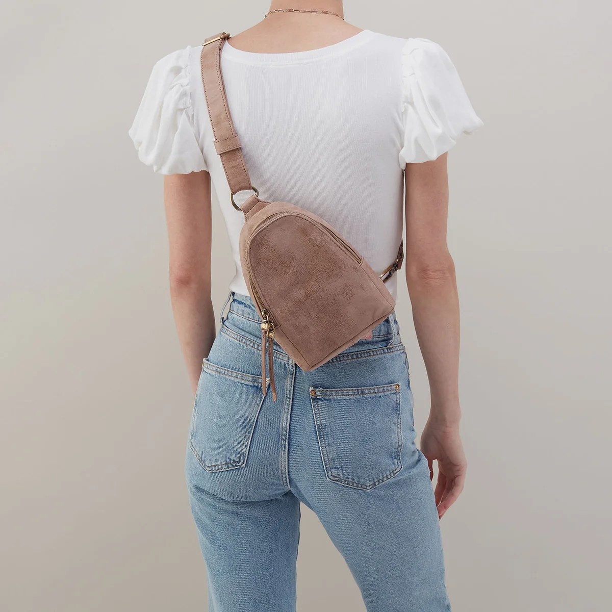 HOBO Fern Sling Bag, Hazel Buffed Leather