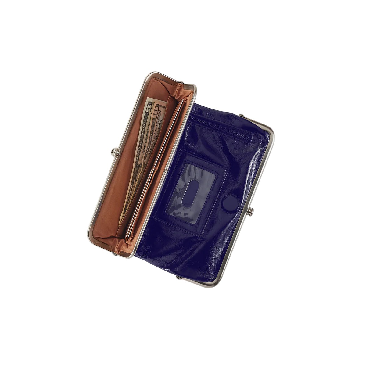 HOBO Lauren Clutch Wallet, Winter Violet Polished Leather