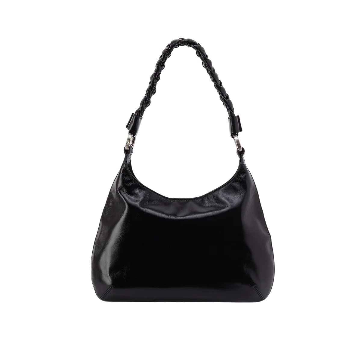 HOBO Madison Shoulder Bag, Black Polished Leather