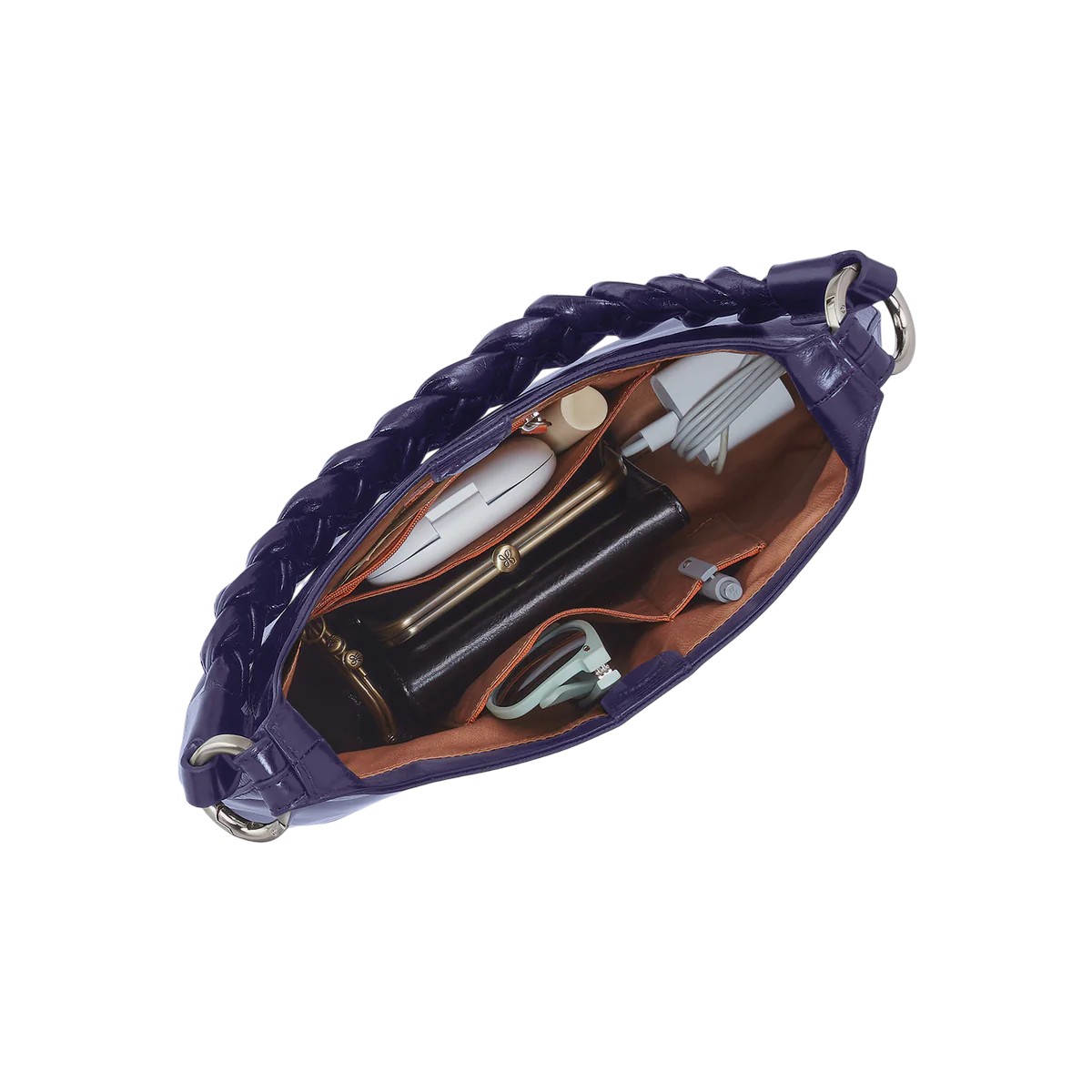 HOBO Madison Shoulder Bag, Winter Violet Polished Leather