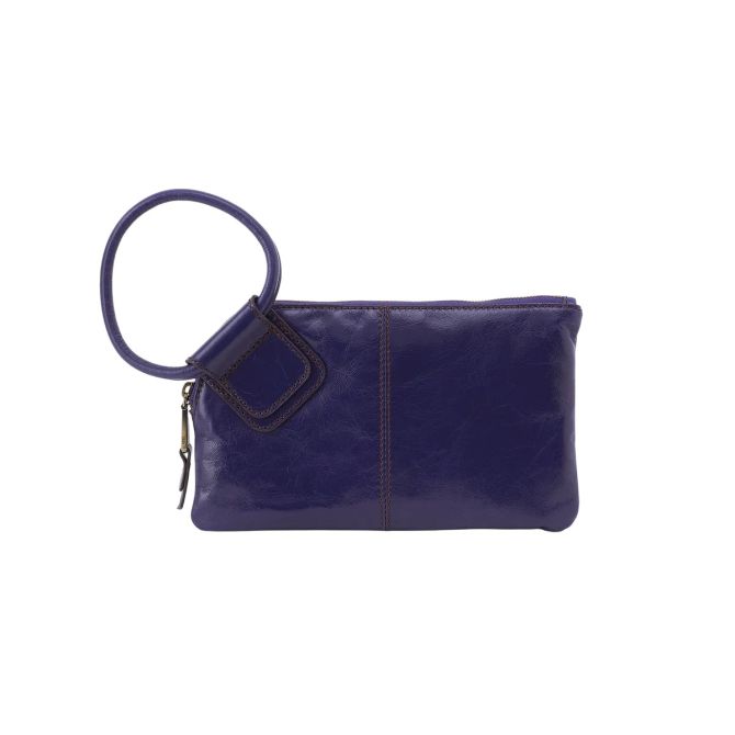 HOBO Sable Wristlet, Winter Violet Polished Leather