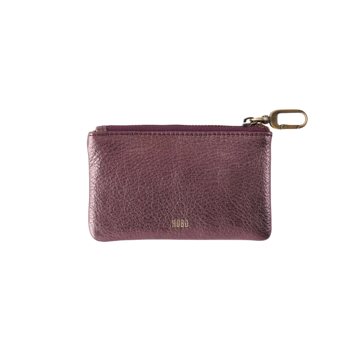 HOBO Joy Sentiment Pouch, Frosted Plum Metallic Leather