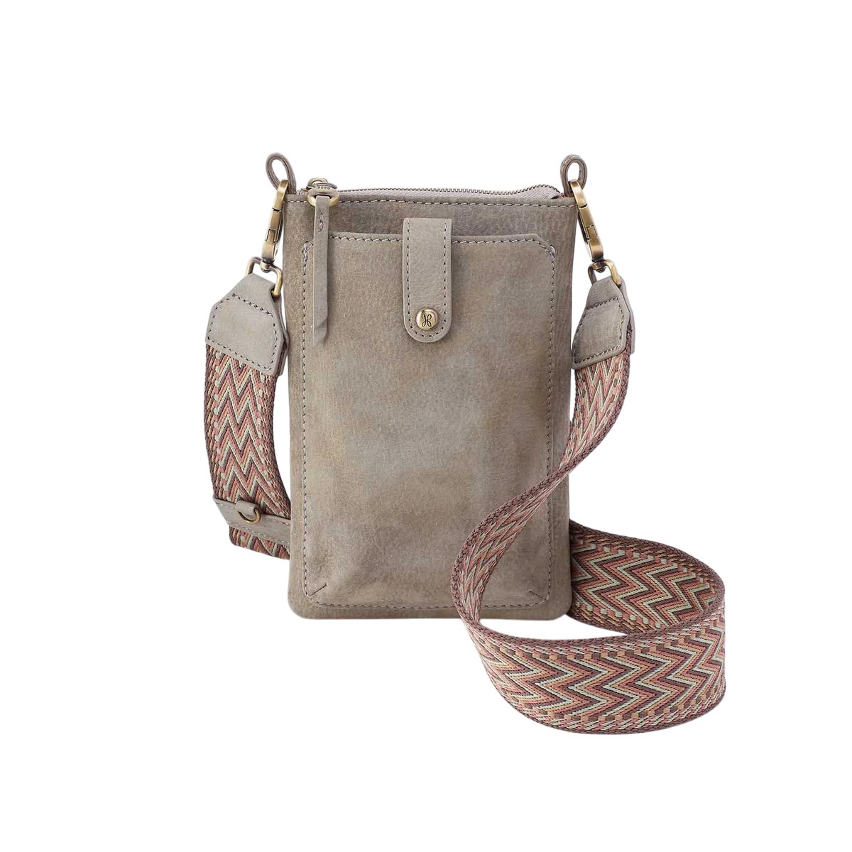 HOBO Cass Phone Crossbody Bag, Golden Granite Nubuck Leather