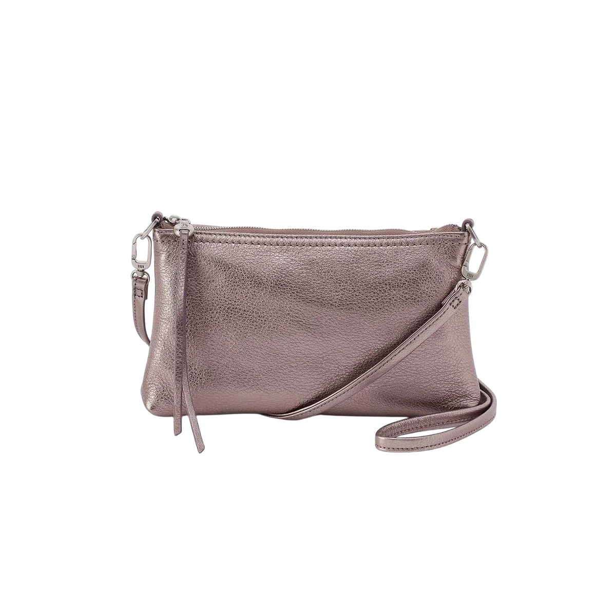 HOBO Darcy Crossbody Bag, Pewter Spur Metallic Leather