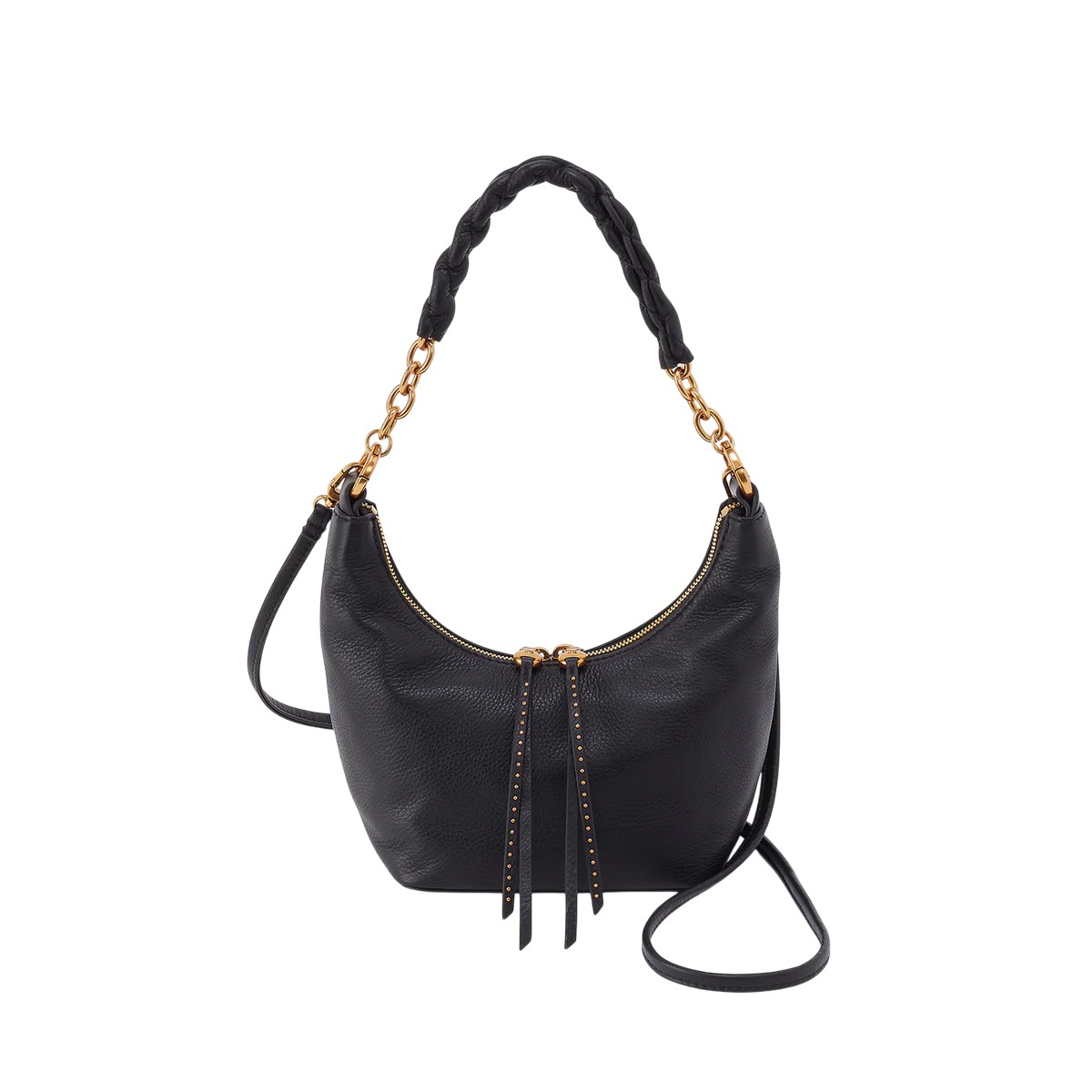HOBO Astrid Small Crossbody Bag, Black Pebbled Leather