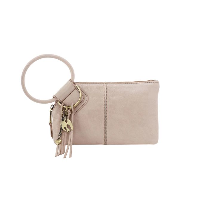 HOBO Sable Wristlet, Stone Gloss Aniline Gloss Leather