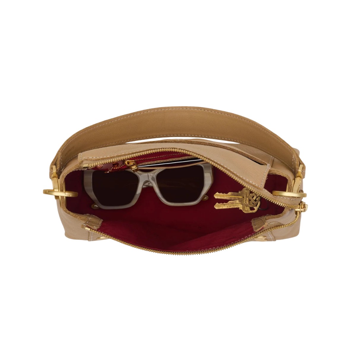 Hammitt Bryant Medium Top Handle Bag, Toasty Sand and Brushed Yellow Gold Hardware