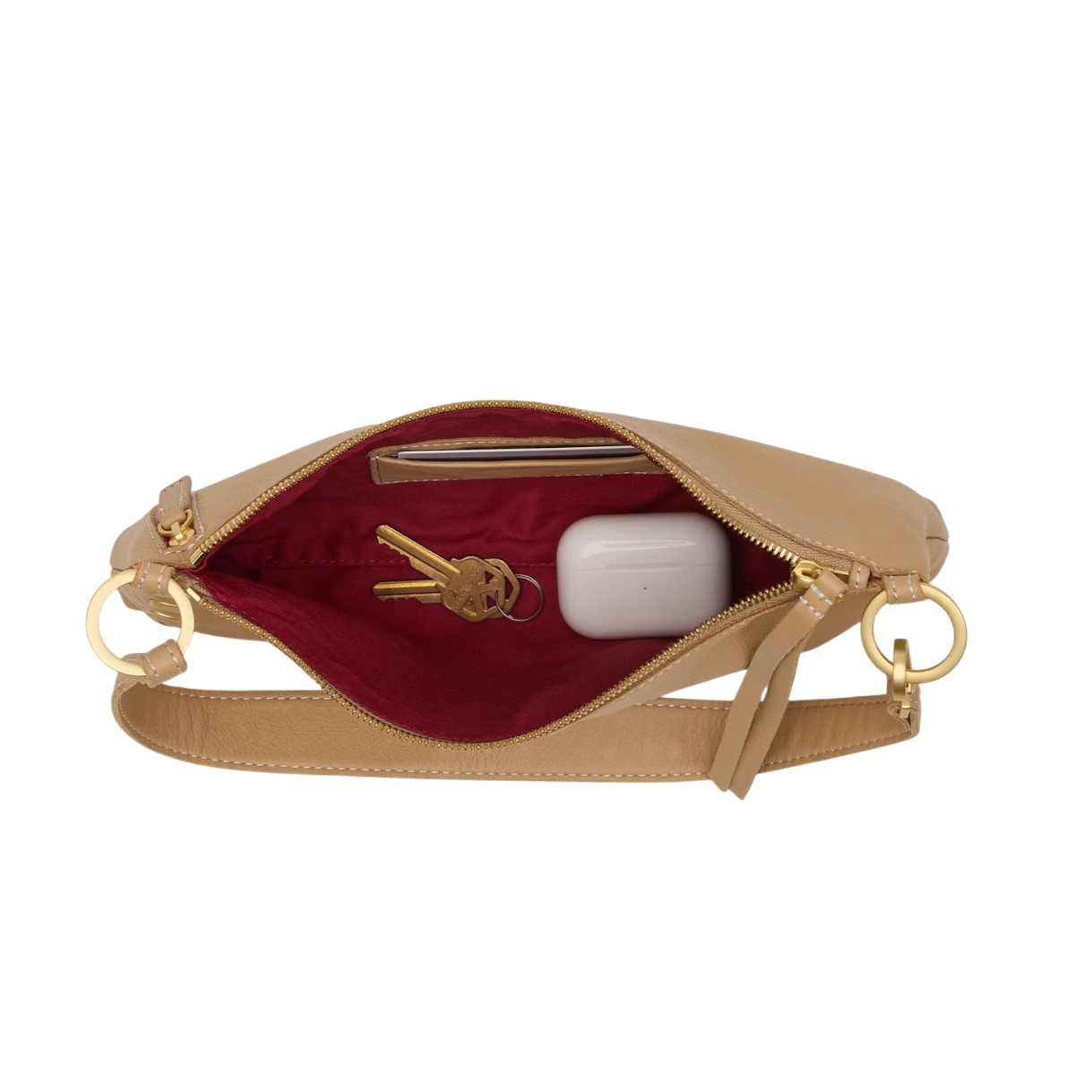 Hammitt Kyle Small Shoulder Bag, Toasty Sand and Brushed Yellow Gold Tone Hardware