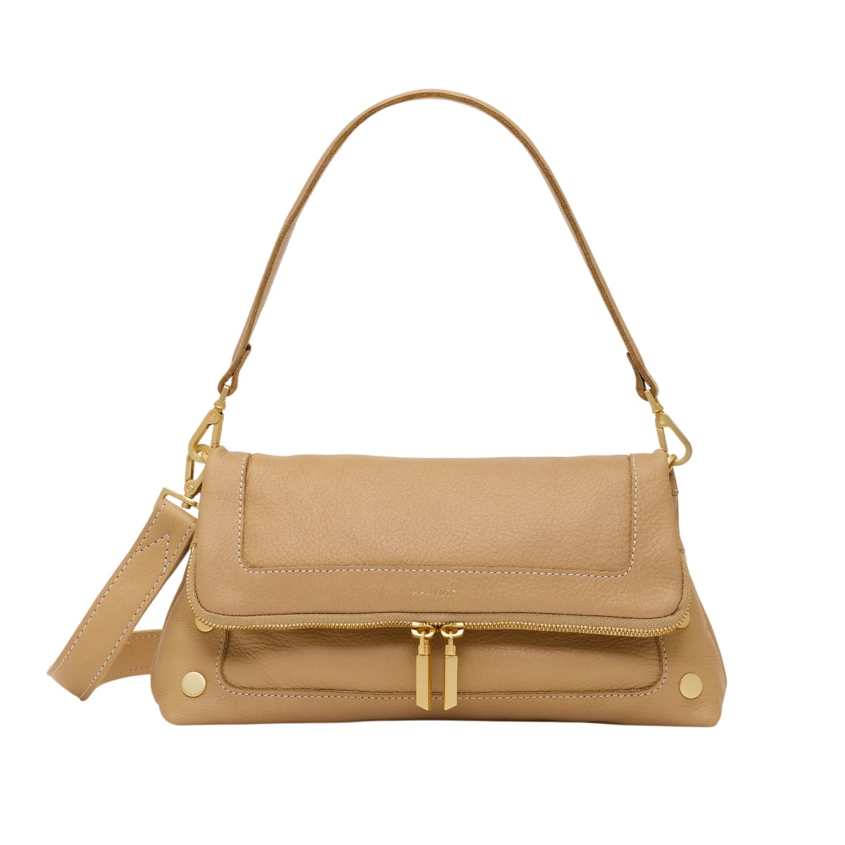 Hammitt Beverly Medium Top Handle Bag, Toasty Sand and Brushed Yellow Gold Tone Hardware
