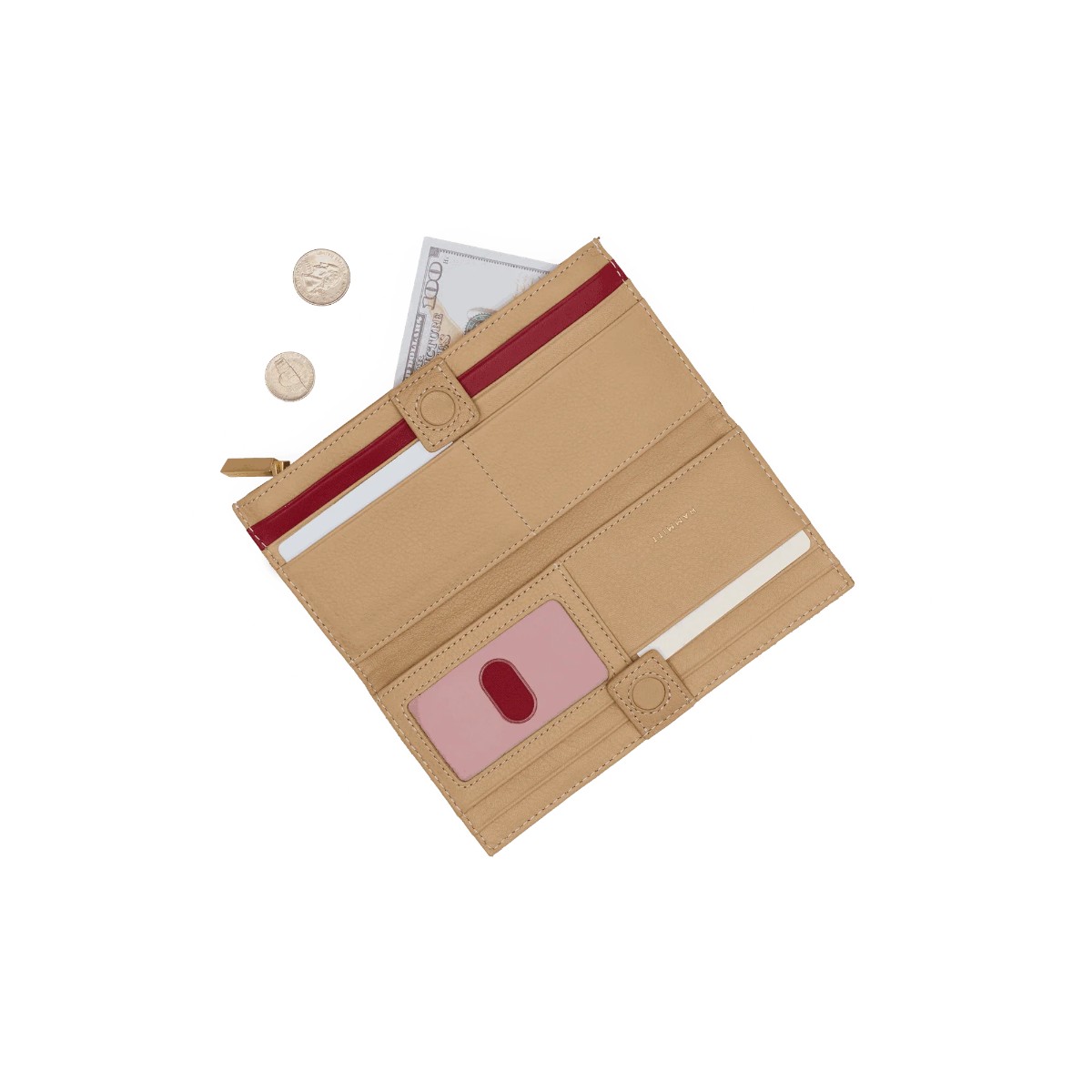 Hammitt 110 North Wallet, Toasty Sand and Brushed Gold Hardware