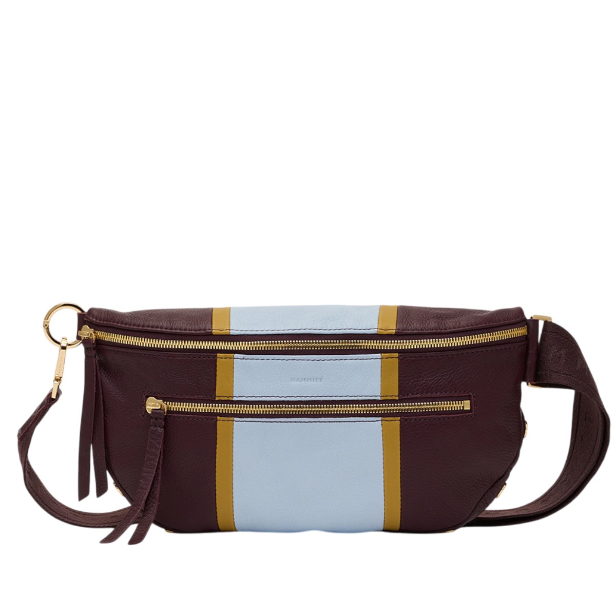 Hammitt Charles Large Crossbody, Regatta Stripe and Yellow Gold Tone Hardware