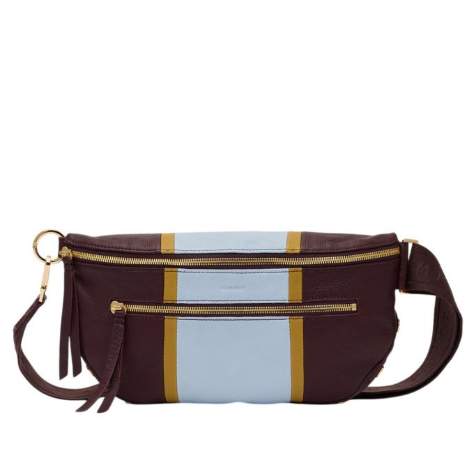 Hammitt Charles Large Crossbody, Regatta Stripe and Yellow Gold Tone Hardware