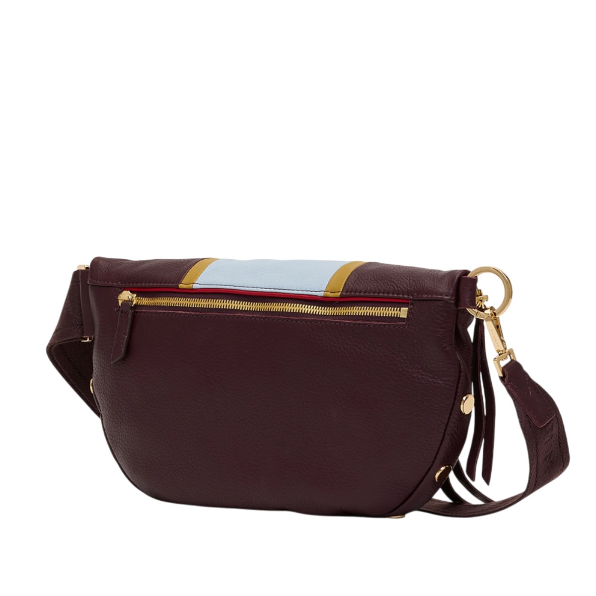 Hammitt Charles Large Crossbody, Regatta Stripe and Yellow Gold Tone Hardware