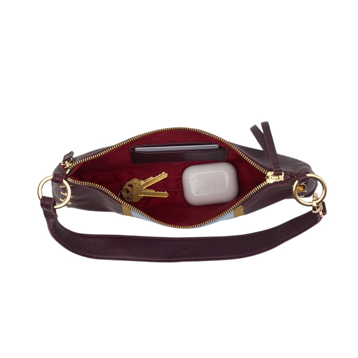 Hammitt Kyle Small Shoulder Bag, Regatta Stripe and Yellow Gold Tone Hardware